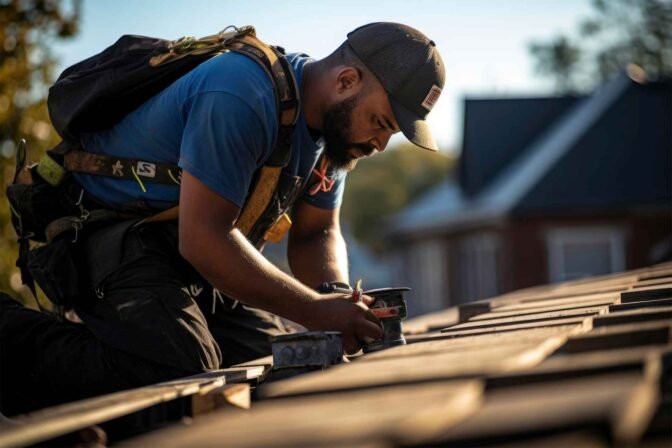 Building Worker Help With at Construction Site